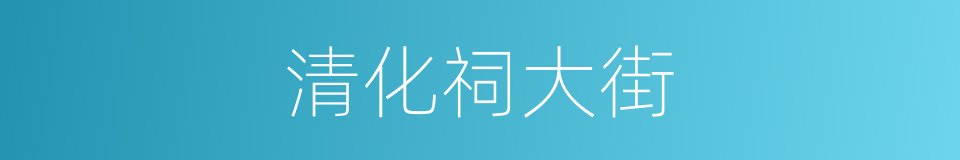 清化祠大街的同义词