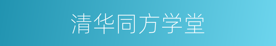 清华同方学堂的同义词