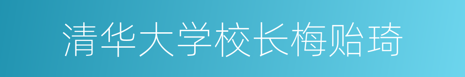 清华大学校长梅贻琦的同义词