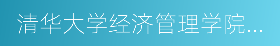 清华大学经济管理学院教授的同义词