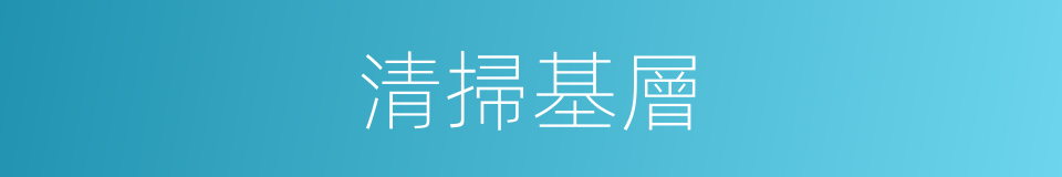 清掃基層的同義詞