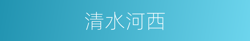 清水河西的同义词