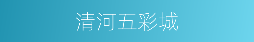清河五彩城的同义词