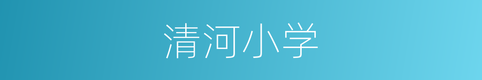 清河小学的同义词