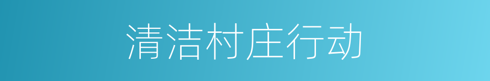 清洁村庄行动的同义词