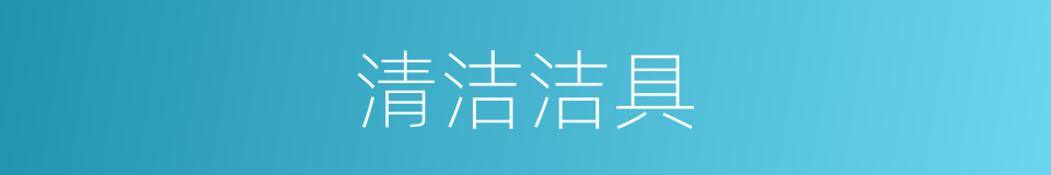 清洁洁具的同义词