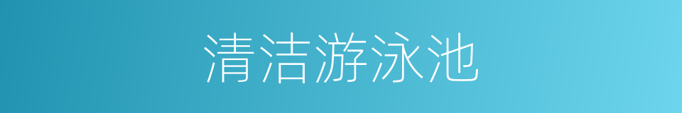 清洁游泳池的同义词