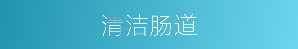 清洁肠道的同义词