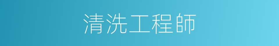 清洗工程師的同義詞