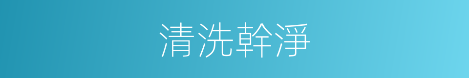 清洗幹淨的同義詞