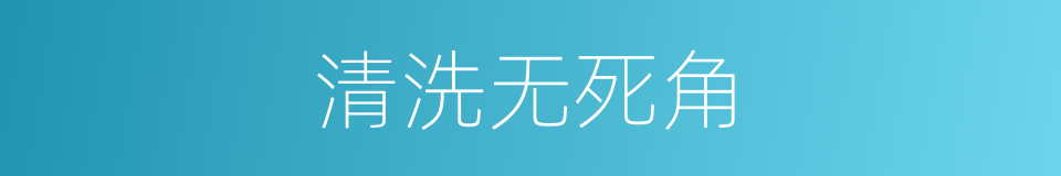 清洗无死角的同义词