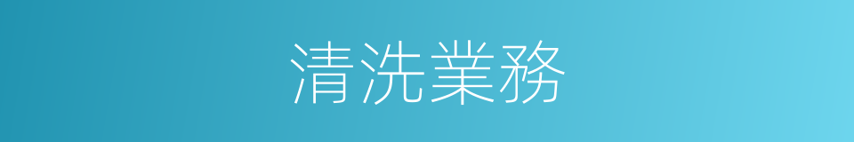 清洗業務的同義詞