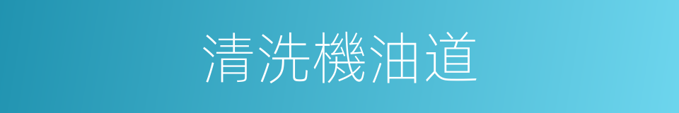 清洗機油道的同義詞