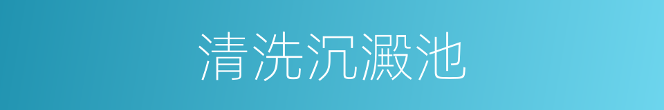 清洗沉澱池的同義詞