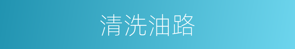 清洗油路的同义词