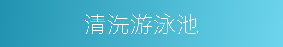 清洗游泳池的同义词