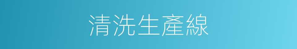 清洗生產線的同義詞