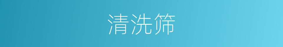 清洗筛的同义词