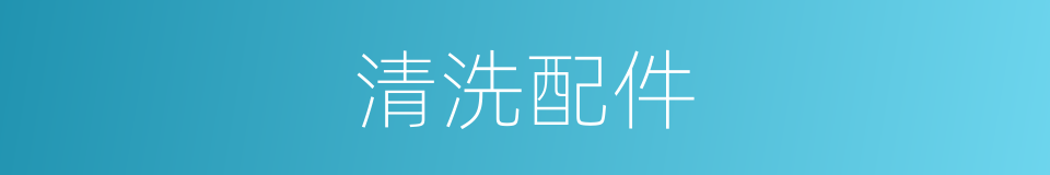 清洗配件的同义词