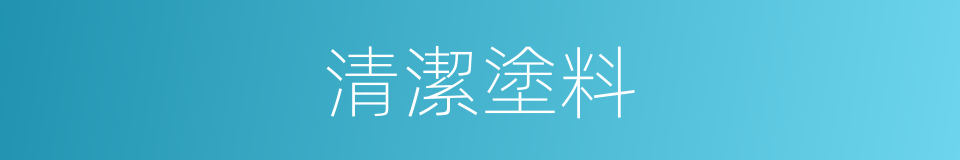 清潔塗料的同義詞