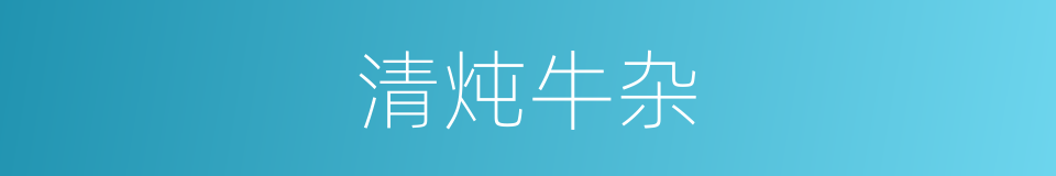 清炖牛杂的同义词