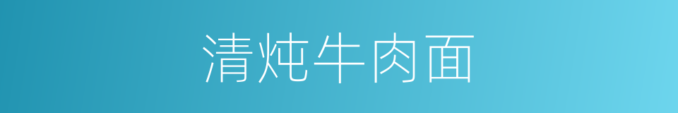 清炖牛肉面的同义词