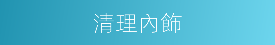 清理內飾的同義詞