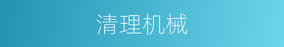 清理机械的同义词