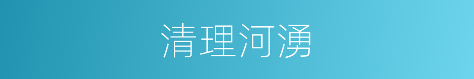 清理河湧的同義詞