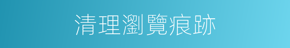 清理瀏覽痕跡的同義詞