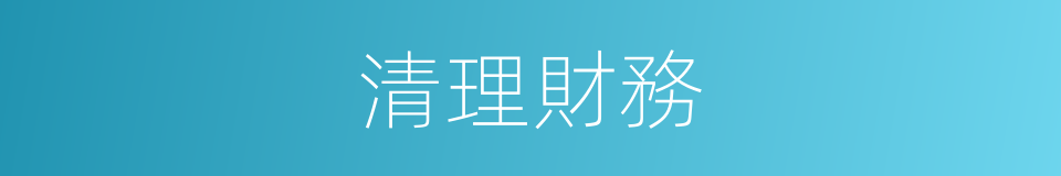 清理財務的同義詞