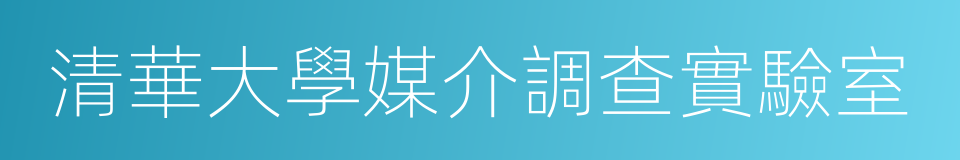 清華大學媒介調查實驗室的同義詞