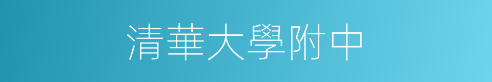 清華大學附中的同義詞