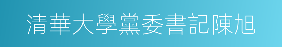 清華大學黨委書記陳旭的同義詞