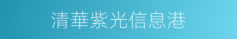 清華紫光信息港的同義詞