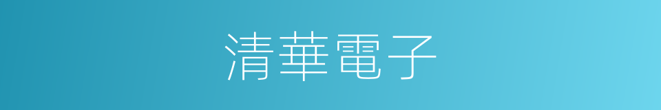 清華電子的同義詞
