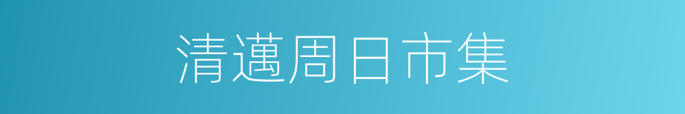 清邁周日市集的同義詞