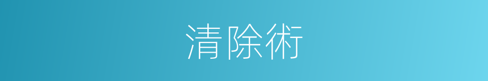 清除術的同義詞