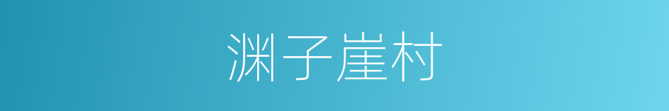 渊子崖村的同义词