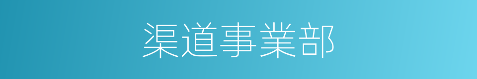 渠道事業部的同義詞