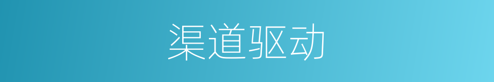 渠道驱动的同义词