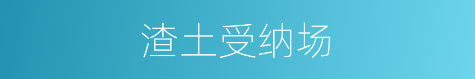 渣土受纳场的同义词