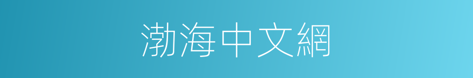 渤海中文網的同義詞