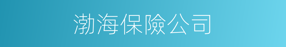 渤海保險公司的同義詞