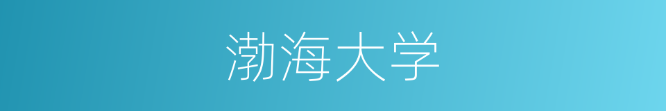 渤海大学的同义词