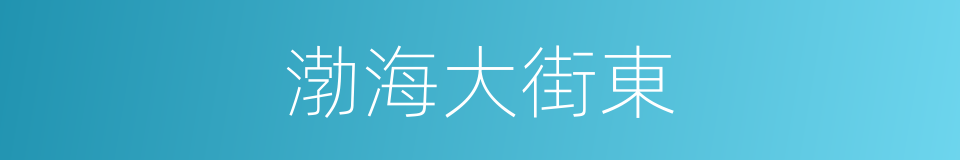 渤海大街東的同義詞