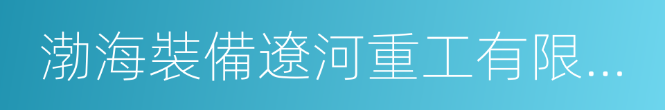 渤海裝備遼河重工有限公司的同義詞