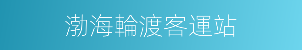 渤海輪渡客運站的同義詞