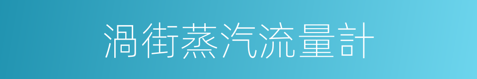 渦街蒸汽流量計的同義詞