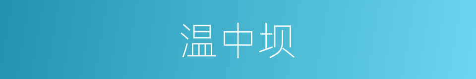 温中坝的同义词